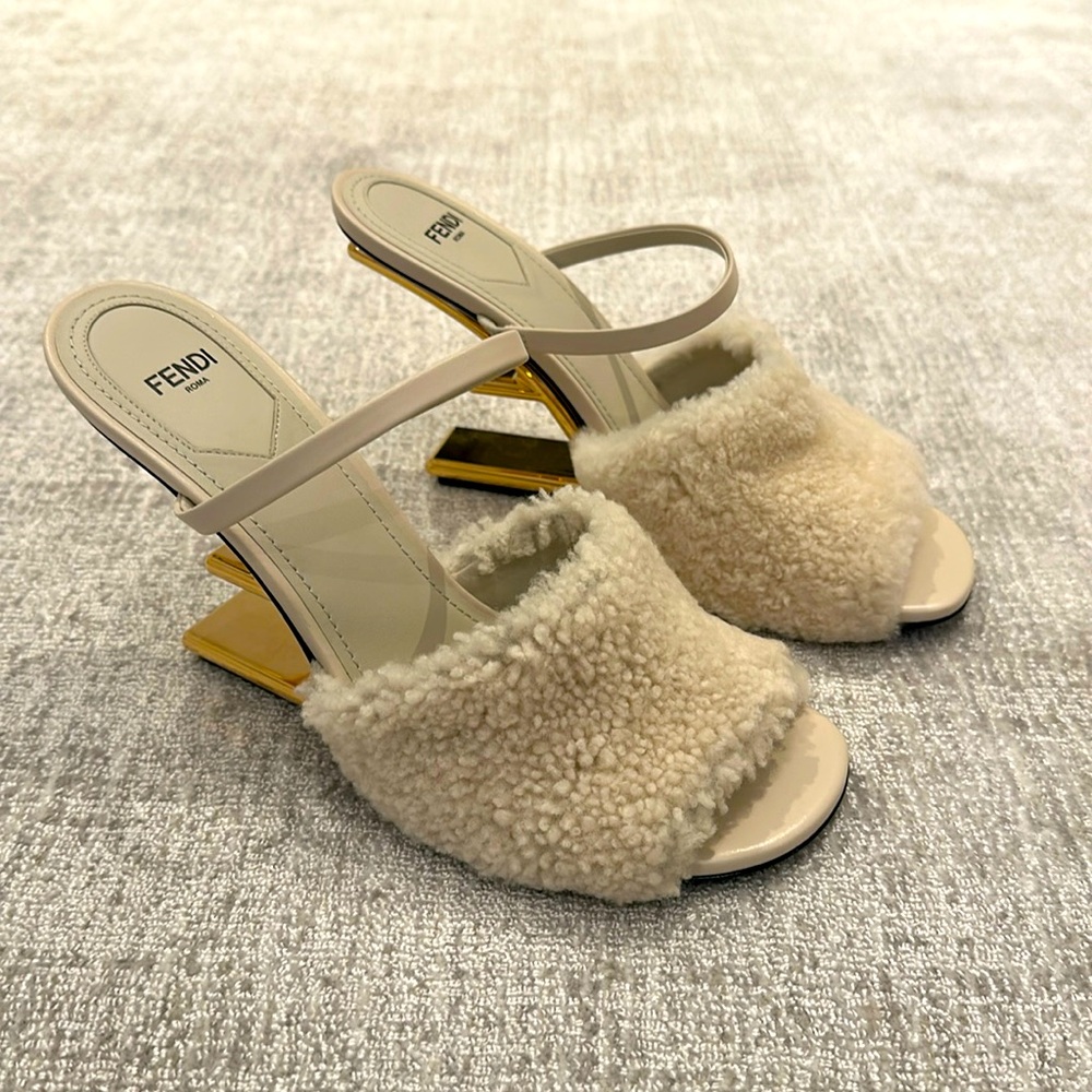 Fendi fur slides